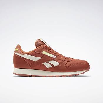 Reebok Classic Kožené Oranzove - Damske Tenisky